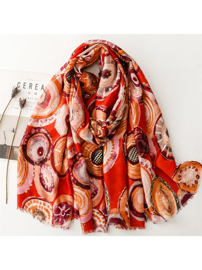 Scarvii - Soft Graphic Pattern Spring Summer Scarf
