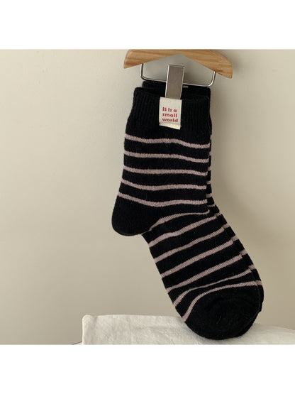 Rufia - Calm Tone Stripe Crew Socks