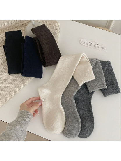 Rufia - Solid Color Long Socks for Women