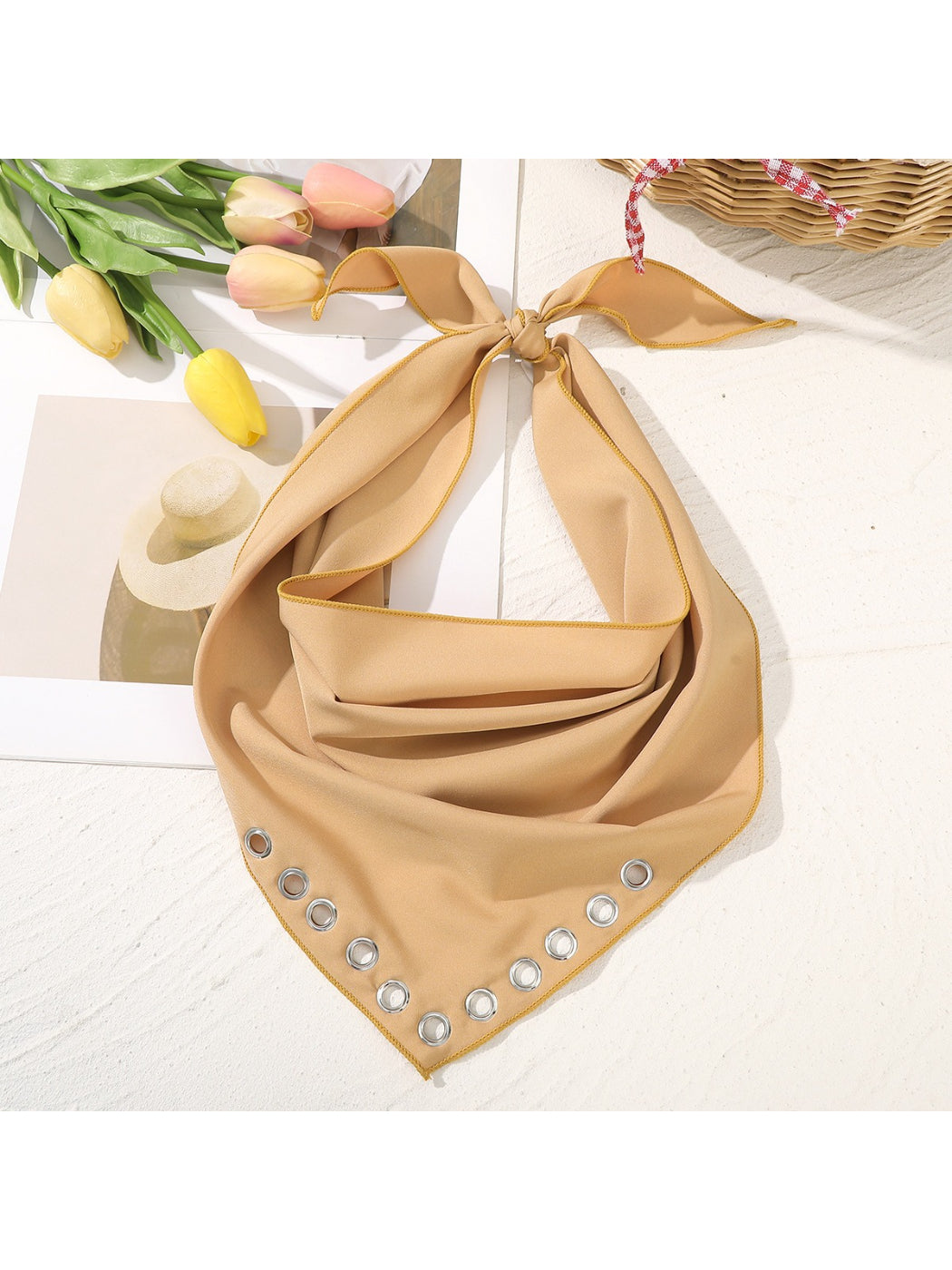 Scarvii Metal Grommet Bandana Headband