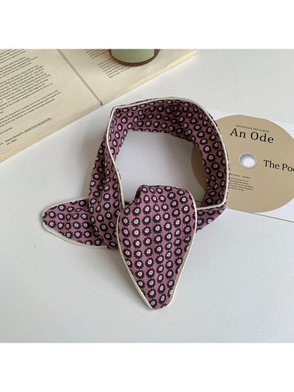 Scarvii - Vintage Mixed Pattern Skinny Scarf