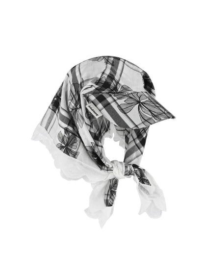 Haila - Floral Print Curved Brim Women's Headscarf Cap