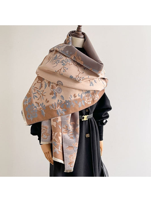Scarvii - Landscape Pattern Fringed Scarf