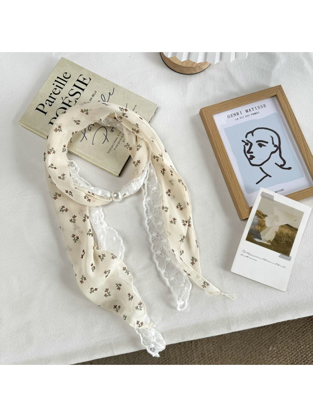 Scarvii - Retro Lace Narrow Decorative Scarf