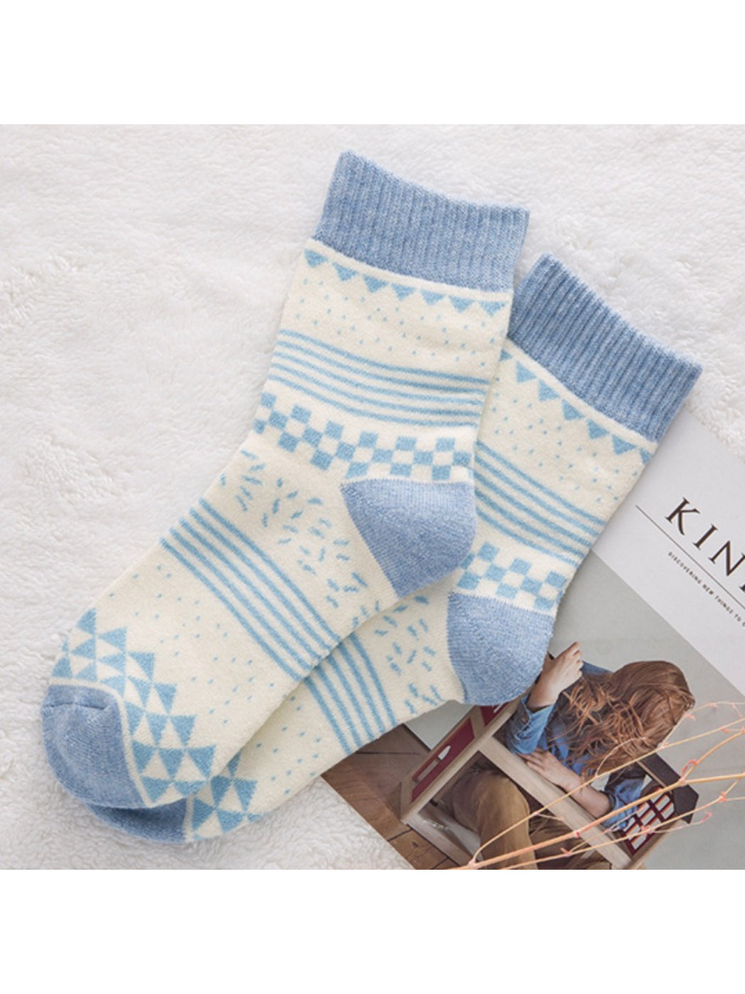 Rufia - Mixed Pattern Knit Crew Socks product image 10