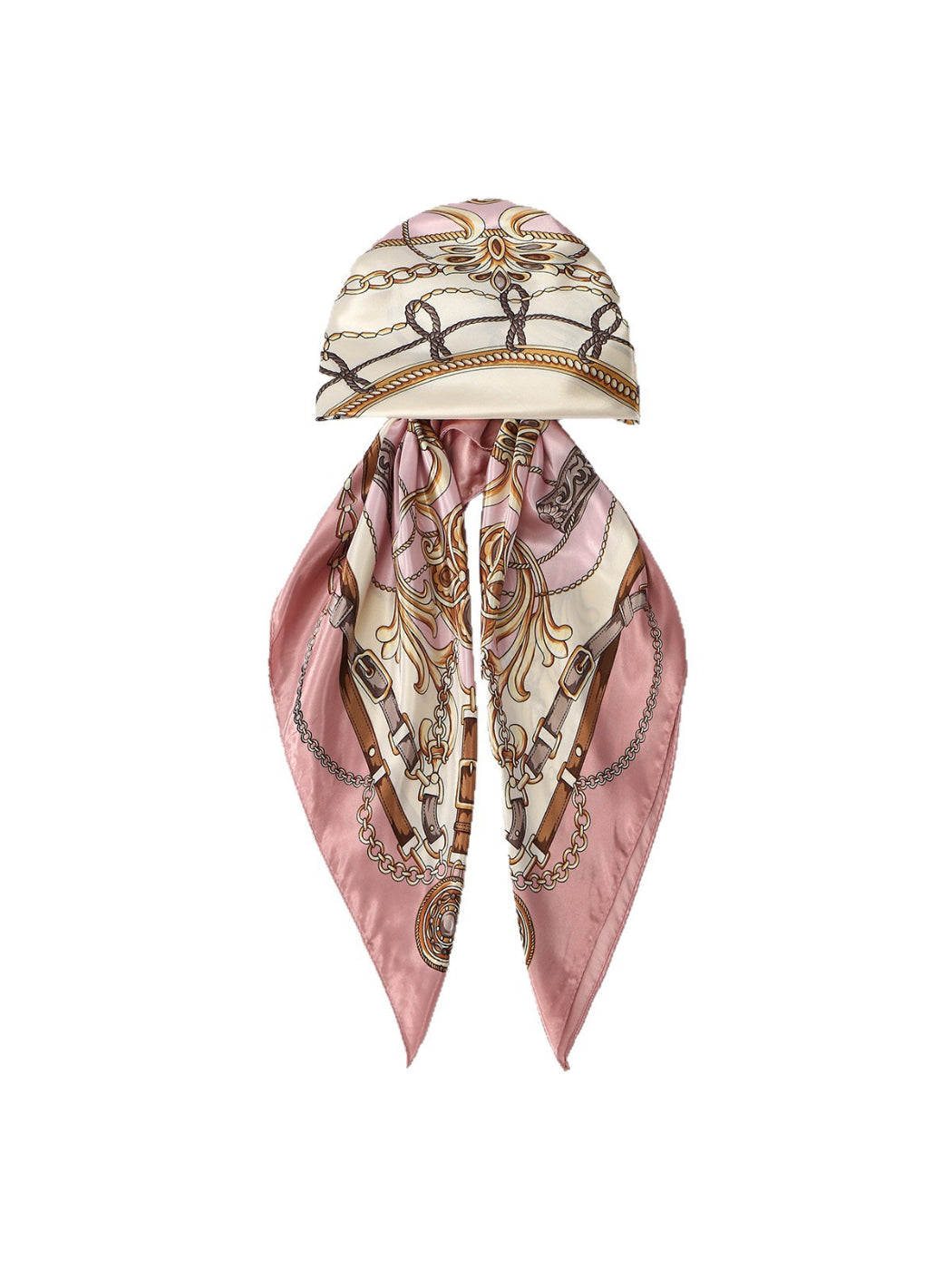 Scarvii - Chain and Rope Print Tie Back Headscarf