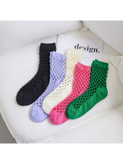 Rufia - Openwork Panel Crew Socks