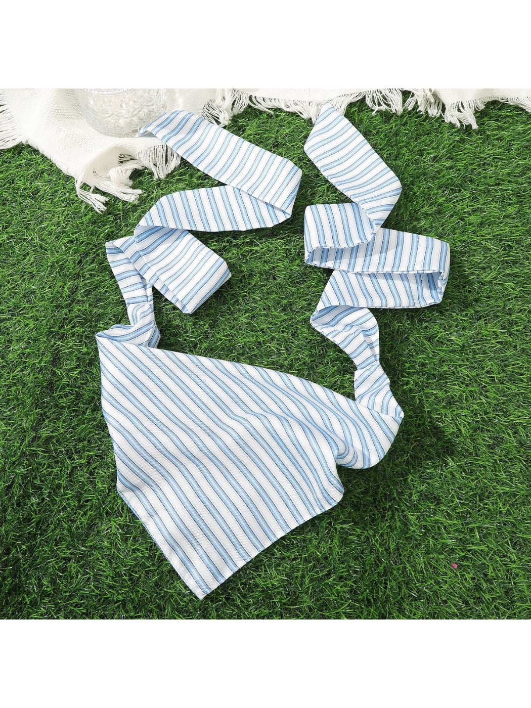 Scarvii Casual Stripe Long Tie Head Scarf