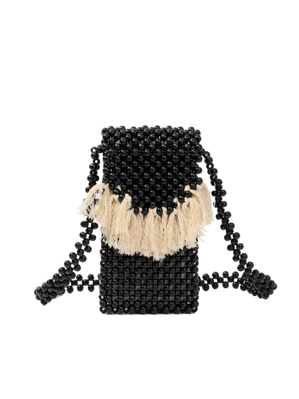 Cosbai - Beaded Woven Mini Crossbody Bag - Boho & Charm