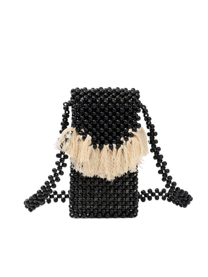 Cosbai - Beaded Woven Mini Crossbody Bag - Boho & Charm