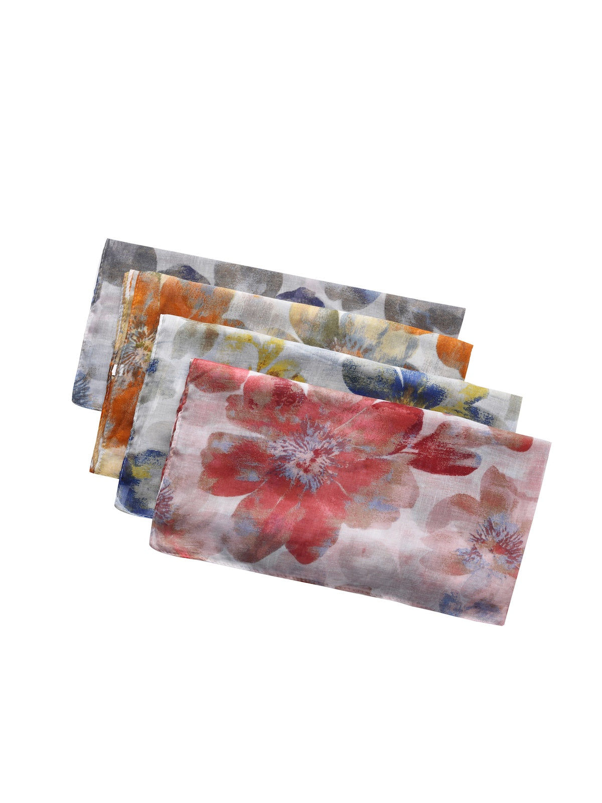 Scarvii - Soft Floral Print Spring Summer Scarf