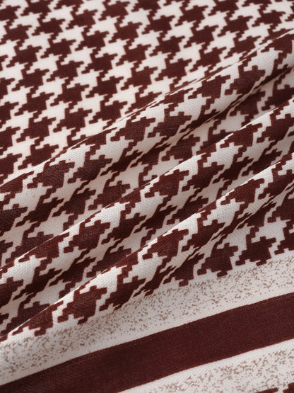 Scarvii - Classic Houndstooth Square Scarf