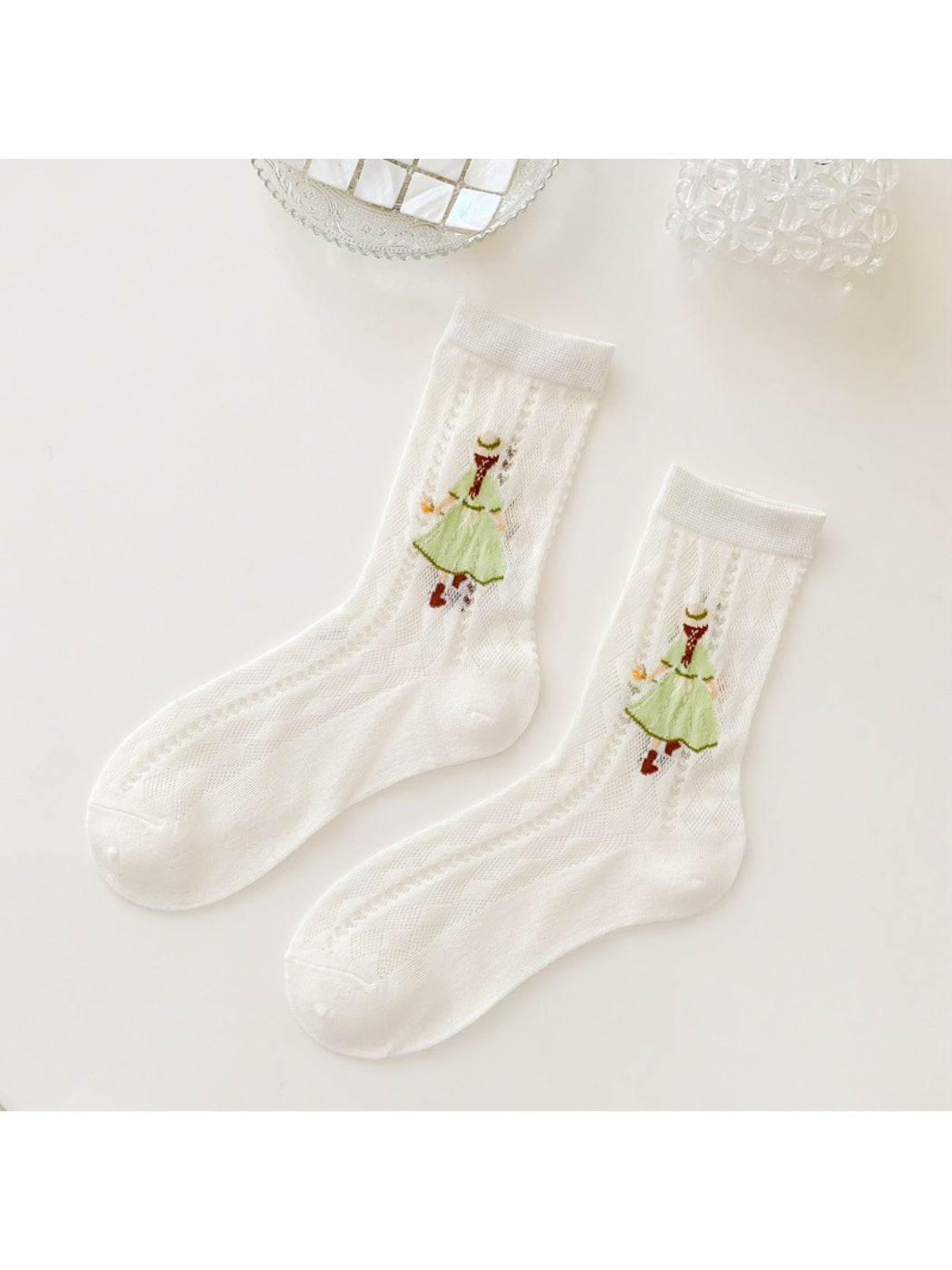 Rufia - Storybook Girl Embroidered Crew Socks product image 8