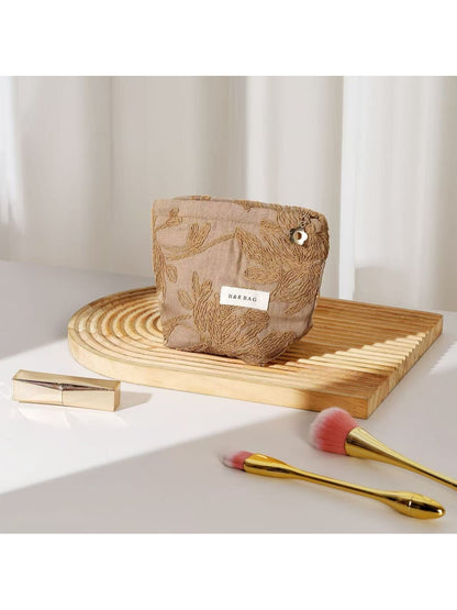 Cosbai - Floral Makeup Storage Handheld Organizer Bag
