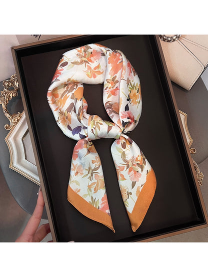 Scarvii Classic Floral Square Scarf
