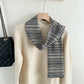 Scarvii - Winter Couple's Openwork Striped Scarf