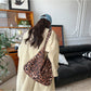 Cosbai - Leopard Print Slouchy Shoulder Tote Bag