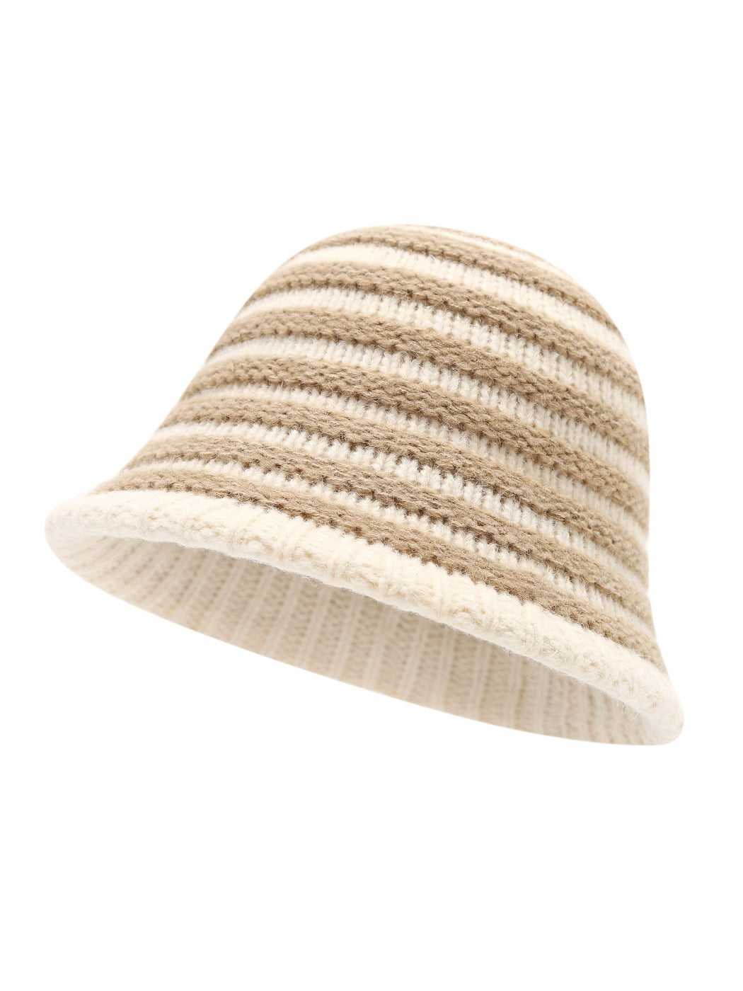 Haila - Striped Knitted Bucket Hat for Women