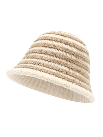 Haila - Striped Knitted Bucket Hat for Women