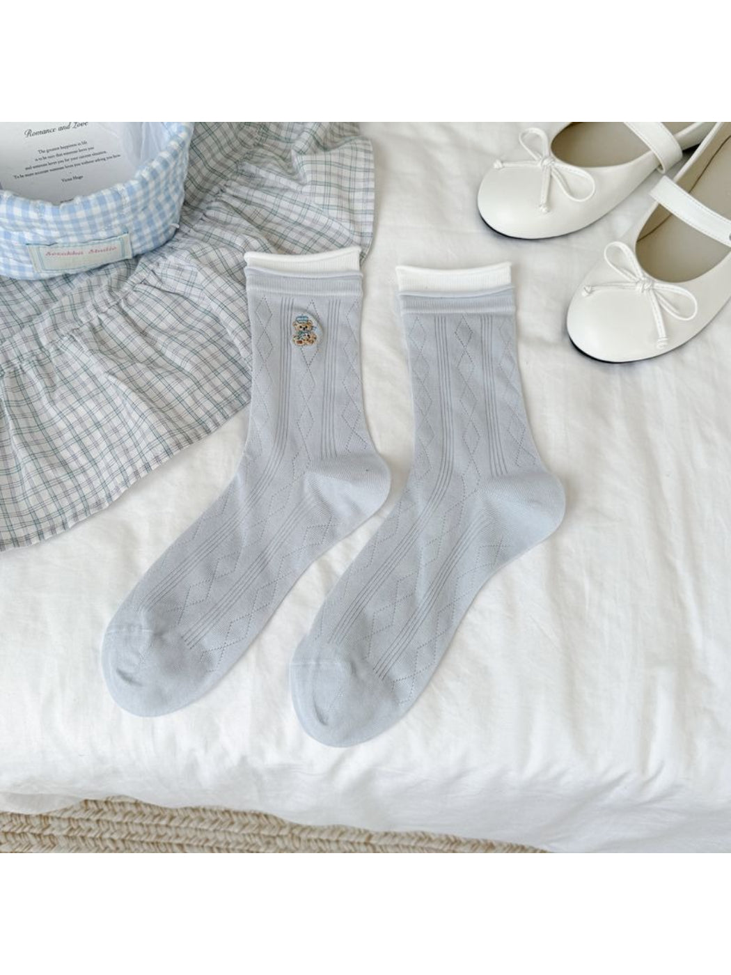 Rufia - Lace Trim Bow Detail Crew Socks product image 5