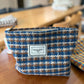 Cosbai - Houndstooth Canvas Cosmetic Bag