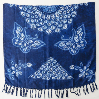 Scarvii - Boho Tie-Dye Teal Scarf