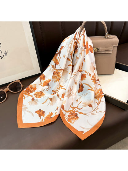 Scarvii - Watercolor Print Square Scarf for Everyday Styling