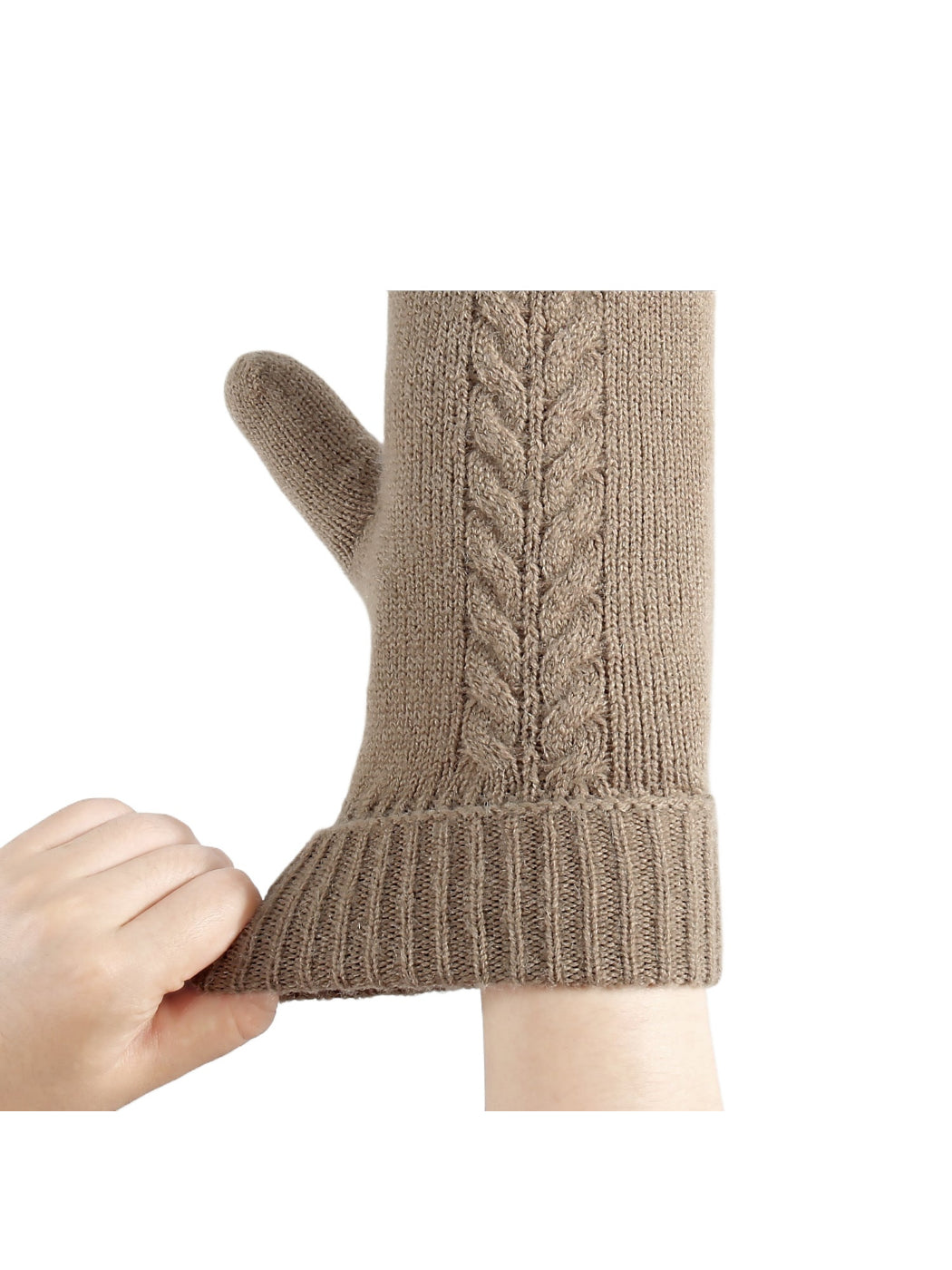 Gloving - Cable Knit Winter Mittens