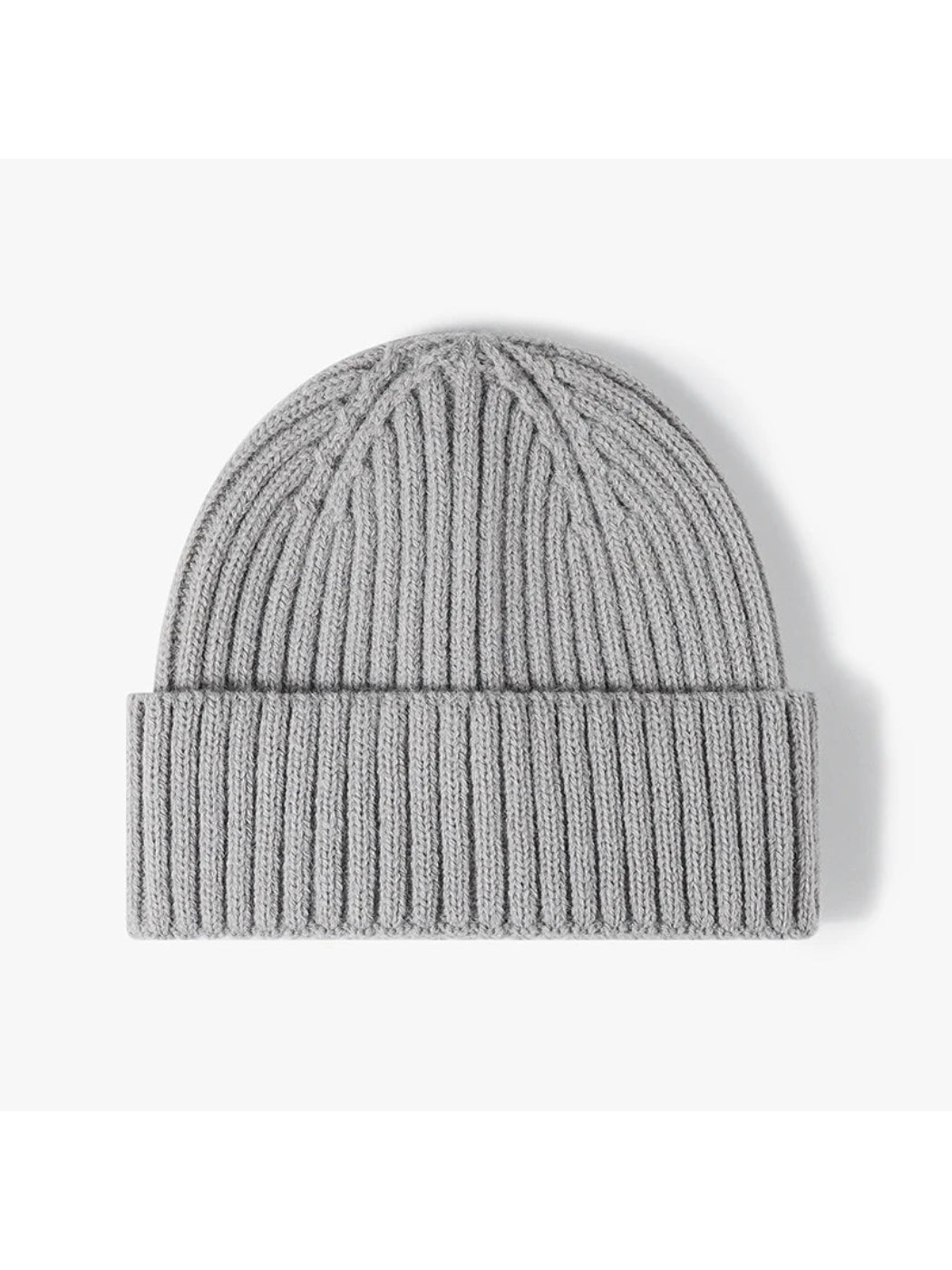 Haila - Solid Ribbed Cuffed Knit Beanie