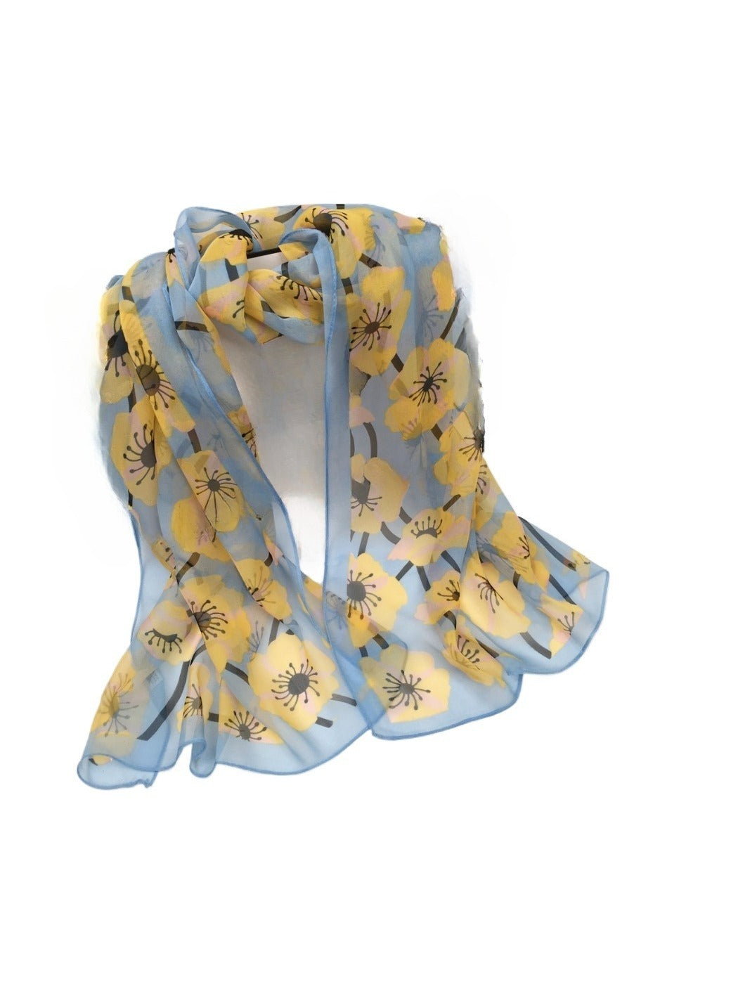 Scarvii - Floral Print Scarf - Elegant & Lightweight
