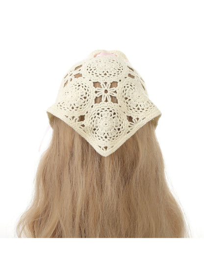 Scarvii Crochet Lace Ribbon Tie Hair Scarf