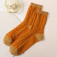 rufia - Thick Cable Knit Mid-Calf Socks for Autumn-Winter