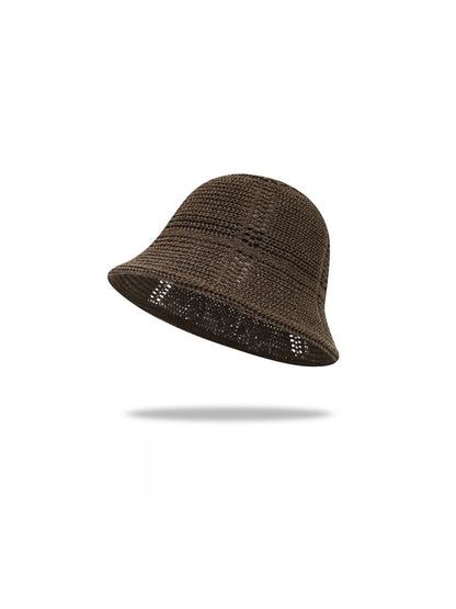 Haila - Round Crown Solid Color Women's Bucket Hat