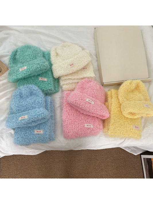 Haila - Sweet Textured Long Winter Knit Scarf