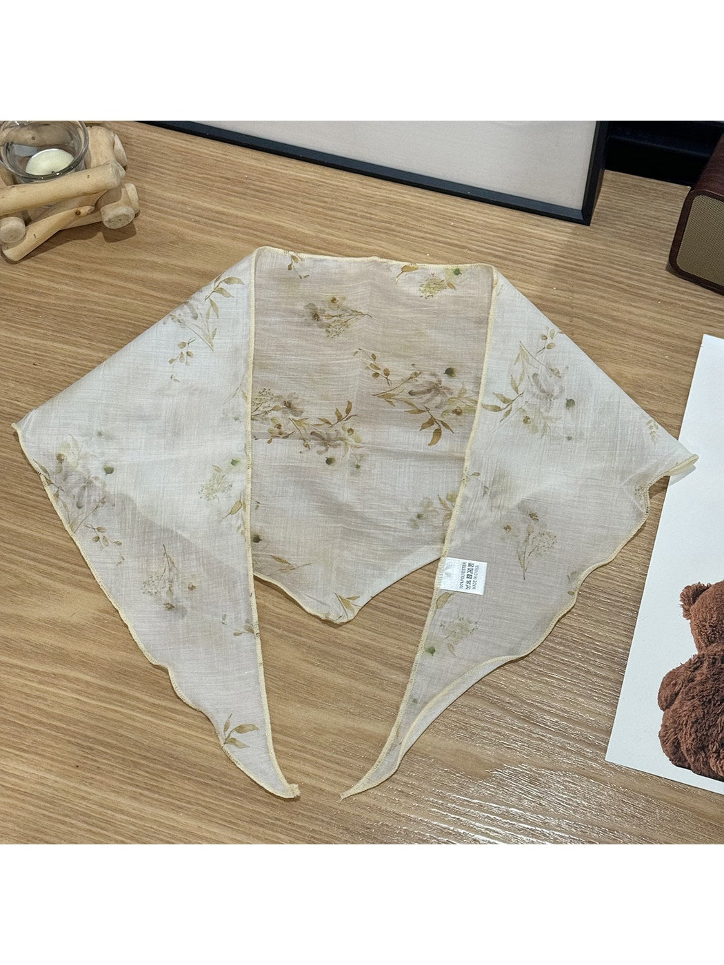 Scarvii - Spring Floral Print Sweet Triangle Bandana