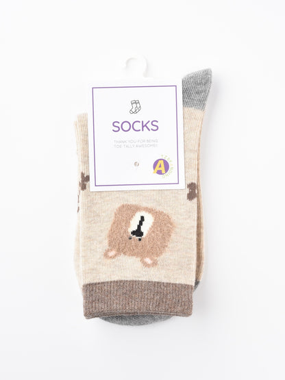 Rufia - Cute Winter Socks with Cartoon Animal Patterns