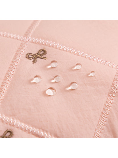 Cosbai - Quilted Bow Detail Hair Dryer Storage Bag