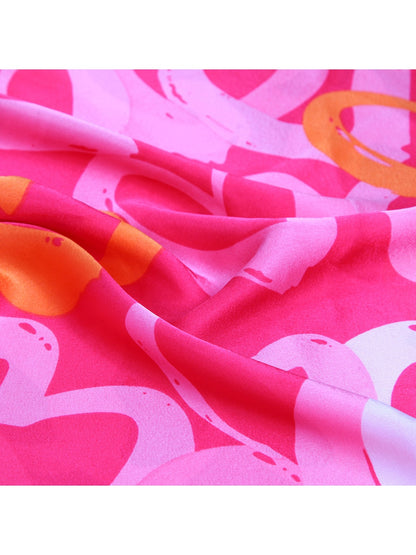 Scarvii - Abstract Watercolor Heart Print Scarf