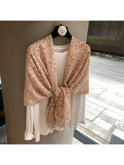 Scarvii - Ditsy Floral Long Layering Shawl Scarf