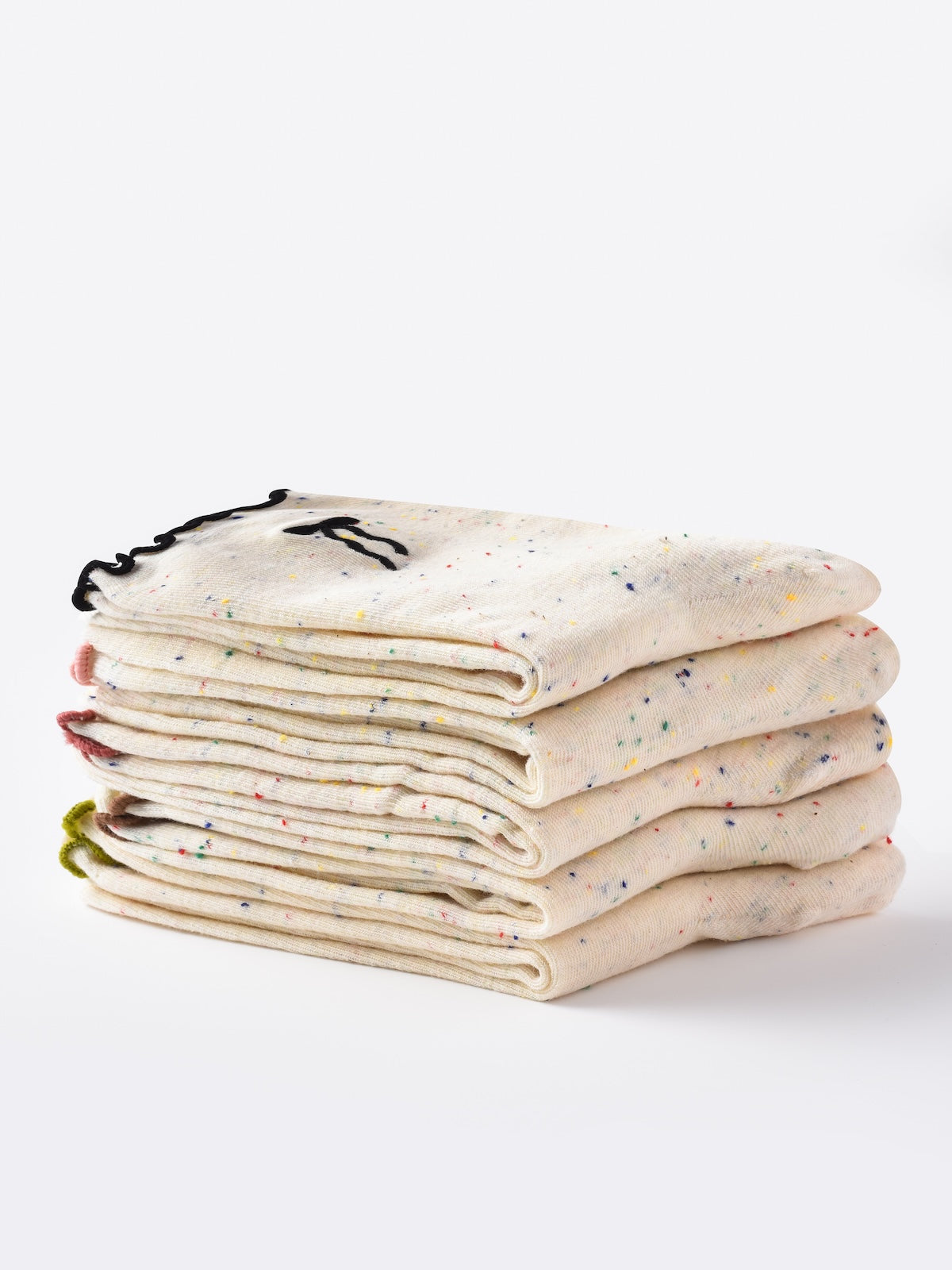 Rufia - Embroidered Bow Mid-Calf Socks