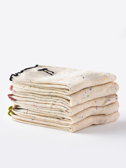 Rufia - Embroidered Bow Mid-Calf Socks