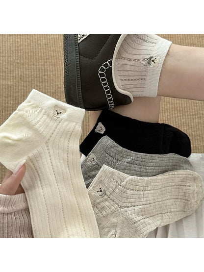 Rufia - Cute Bear Pattern Women's Ankle Socks