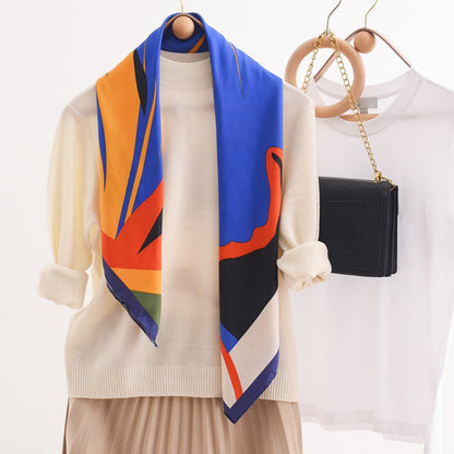 Rufia - Vintage Graffiti Print Square Scarf