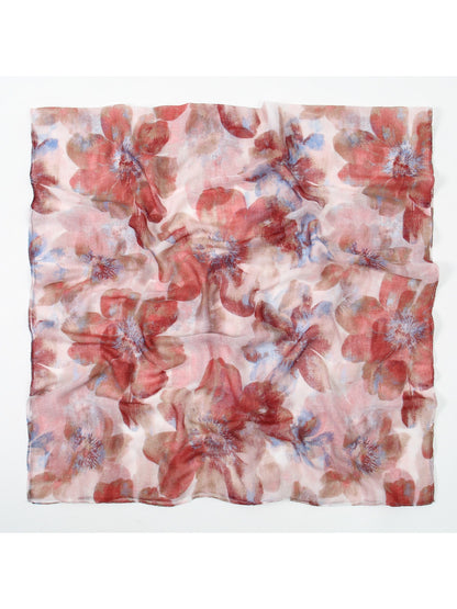 Scarvii - Soft Floral Print Spring Summer Scarf