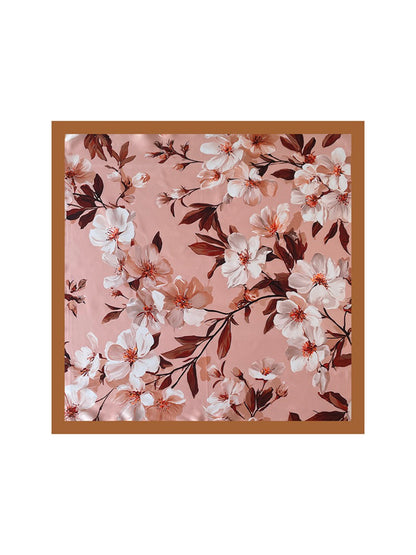 Scarvii - Elegant Floral Petal Pattern Square Scarf