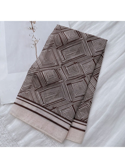 Scarvii - Geometric Print Lightweight Square Scarf