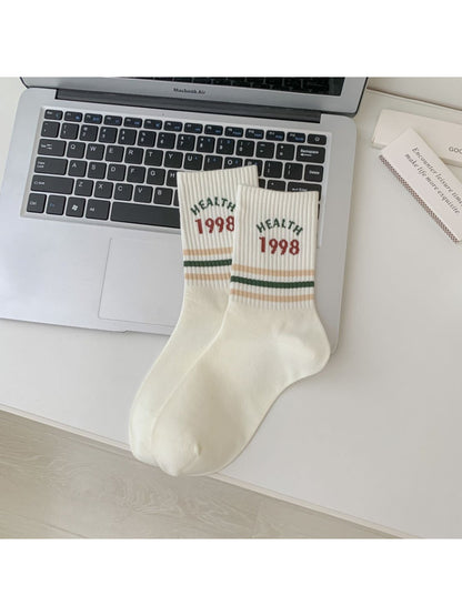 Rufia - College Style Stripe Crew Socks