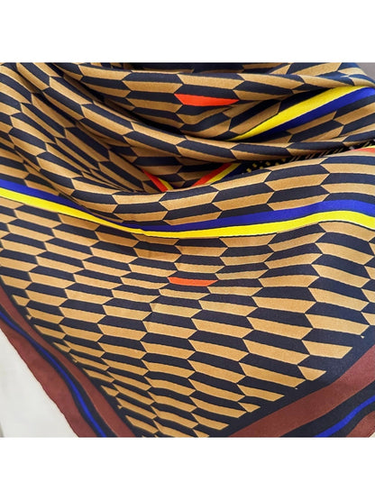 Scarvii - Contrast Border Abstract Pattern Triangle Bandana