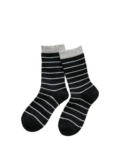 Rufia – Cozy Striped Mid-Calf Socks