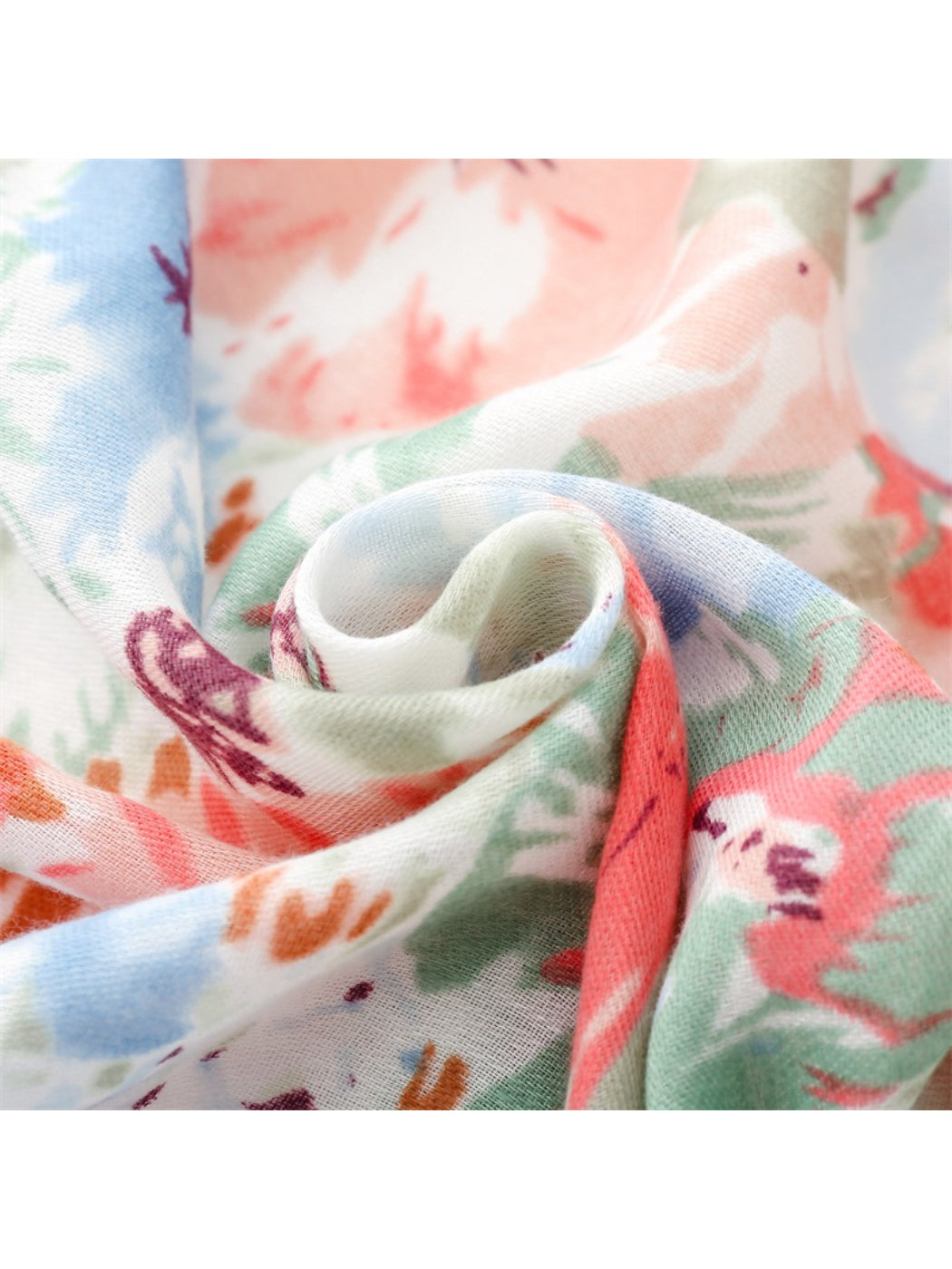 Scarvii - Soft Painterly Floral Pattern Scarf